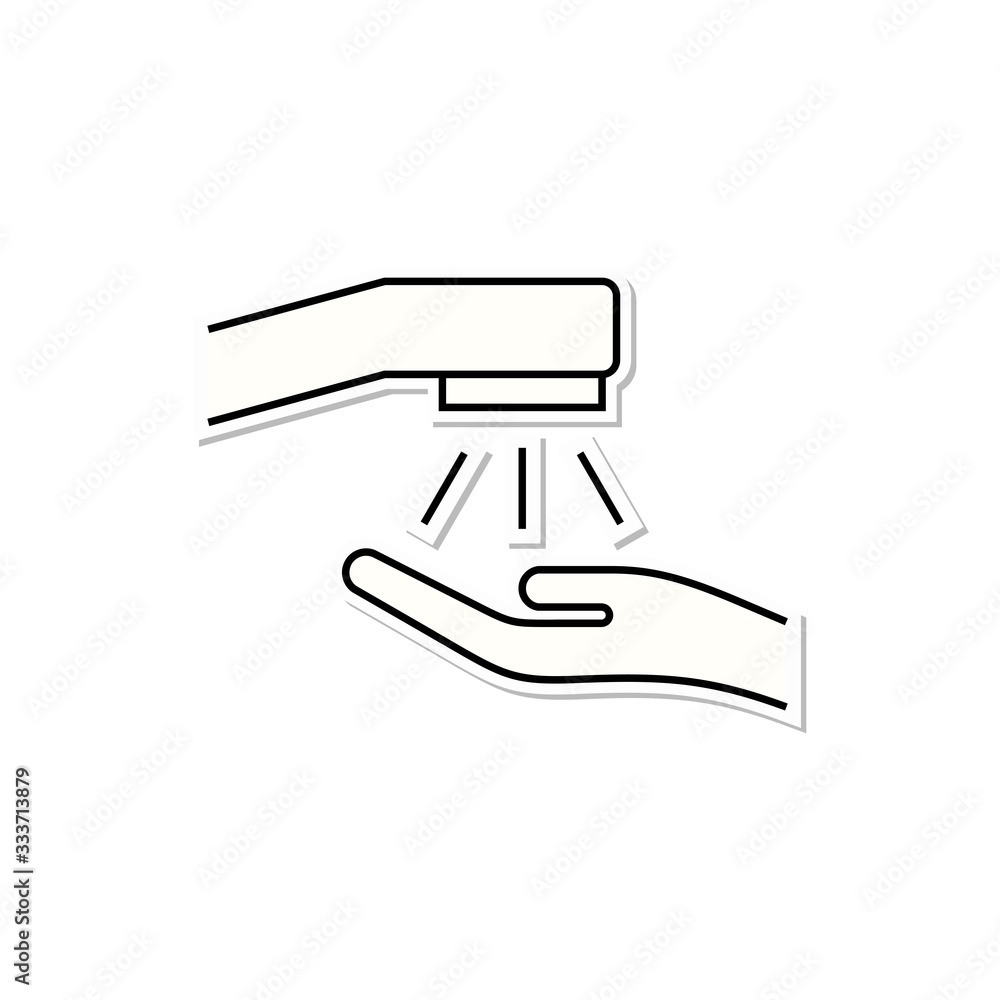 The symbol of washing hands, keeping clean, clean of germs, viruses, hand sanitizers.