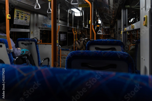 Inside the commuter bus (Japan)