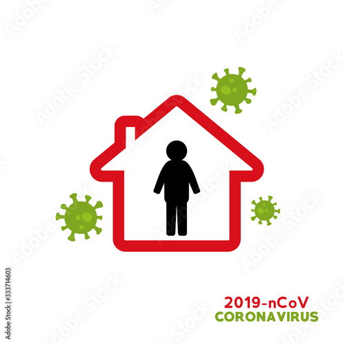 STOP Corona Virus, Covid-19 Pandemic world lockdown for quarantine Illustration Vector