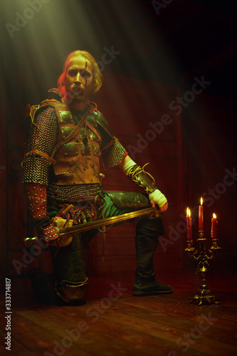scenic portrait of a knight
