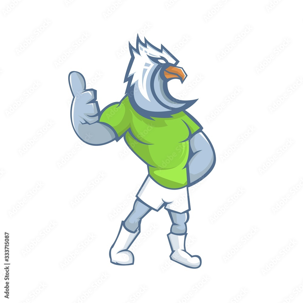 Fototapeta premium Eagle mascot design with modern illustration concept style for sport team.