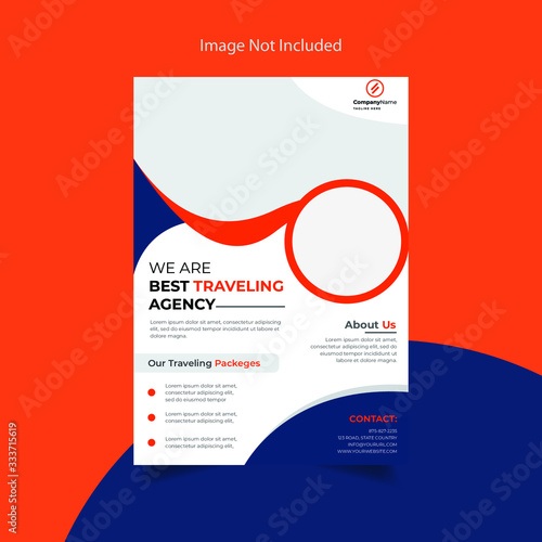 travel agency flyer design template