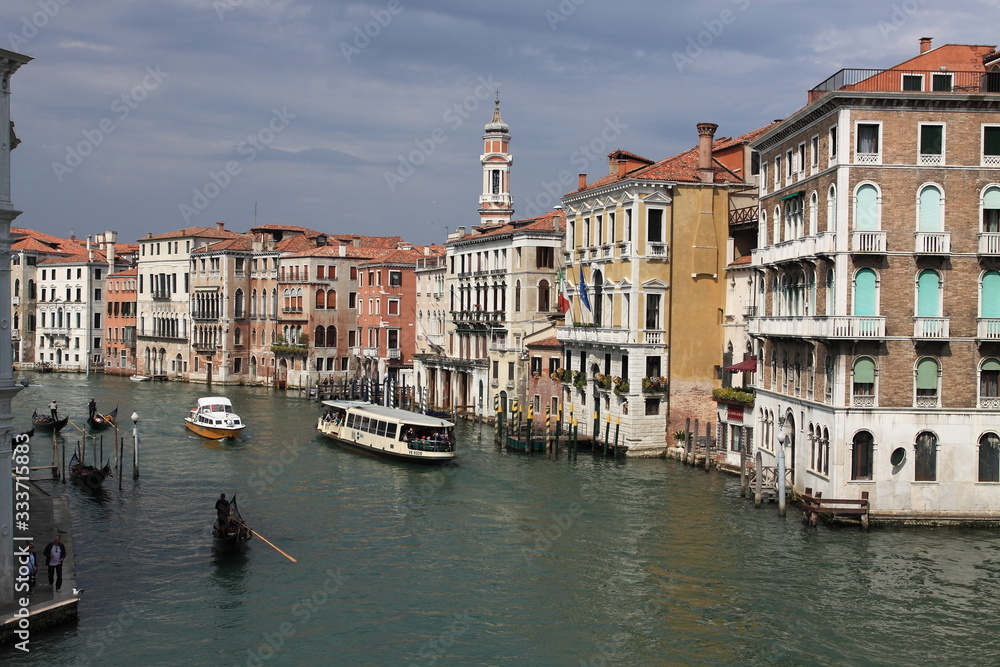 Facades of canal houses in Venice