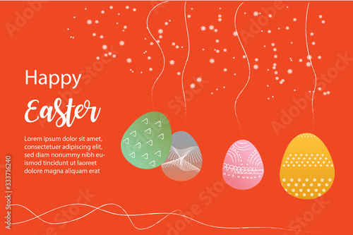 Happy Easter, Easter street event background, festival and fair,  poster design