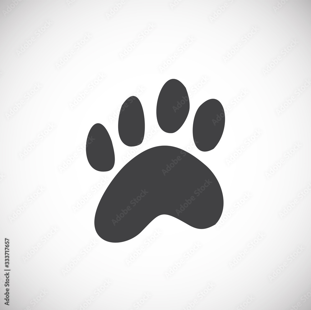 Animal foot print icon on background for graphic and web design. Creative illustration concept symbol for web or mobile app Animal foot print icon on background for graphic and web design. Creative illustration concept symbol for web or mobile app