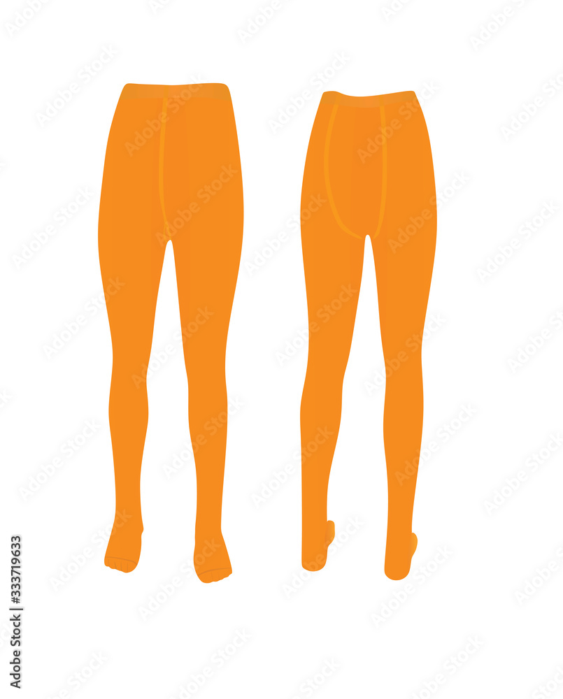 Orange kids pantyhose. vector illustration Orange kids pantyhose. vector illustration