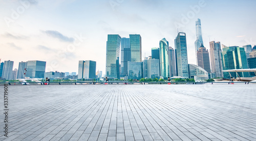 modern city,shanghai skyline in daytime © ruixue