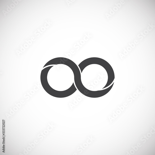 Infinity sign icon on background for graphic and web design. Creative illustration concept symbol for web or mobile app
