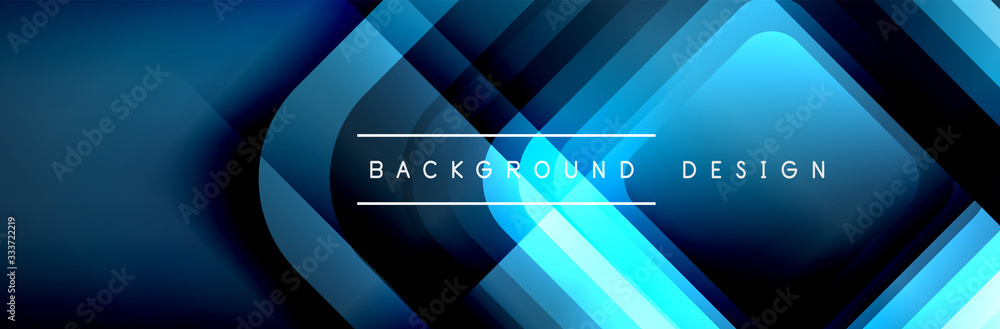 Fototapeta premium Round squares shapes composition geometric abstract background. Vector Illustration