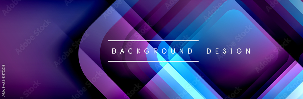 Fototapeta premium Round squares shapes composition geometric abstract background. Vector Illustration