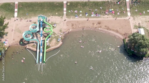 Beach at Lake Tisza in Abadszalok photo