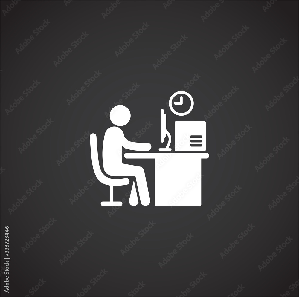 Businessman and computer related icon on background for graphic and web design. Creative illustration concept symbol for web or mobile app Businessman and computer related icon on background for graphic and web design. Creative illustration concept symbol for web or mobile app