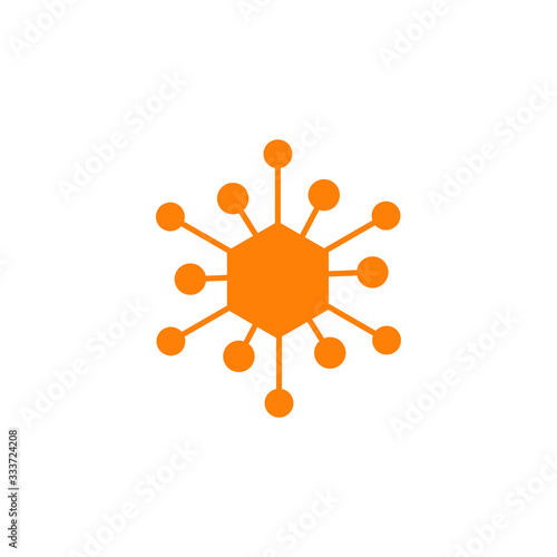 Hexagon technolgy icon. Vector hexa tech logo. Stock illustration