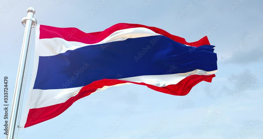 Thailand Flag Waving loop 4K Thailand Flag Waving loop 4K