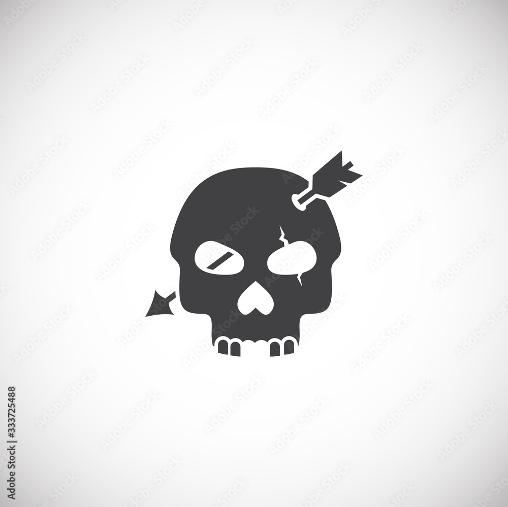 Skull icon on background for graphic and web design. Creative illustration concept symbol for web or mobile app Skull icon on background for graphic and web design. Creative illustration concept symbol for web or mobile app
