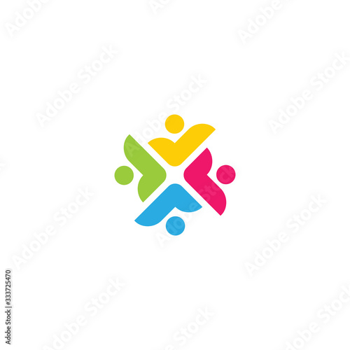 unity people care logo icon vector template