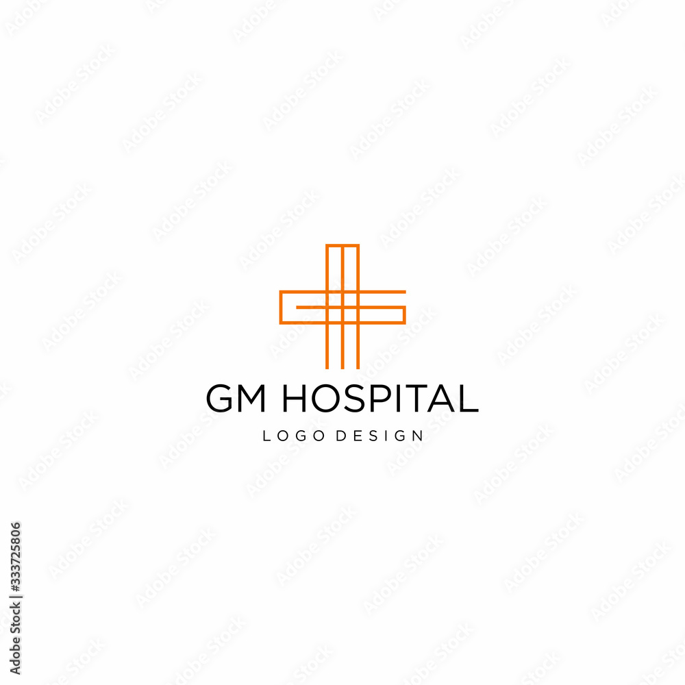 Obraz premium Clean and modern logo design of cross in negative space and arrow with clean background - EPS10 - Vector.