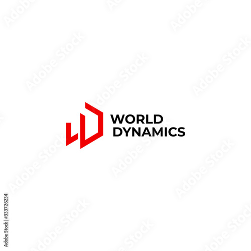 Bold and strong logo design of letter W and D with clean background - EPS10 - Vector.