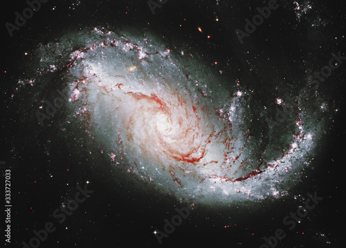 Fototapeta Naklejka Na Ścianę i Meble -  Stellar Nursery NGC 1672. Spiral galaxy in the constellation Dorado.Elements of this image are furnished by NASA.