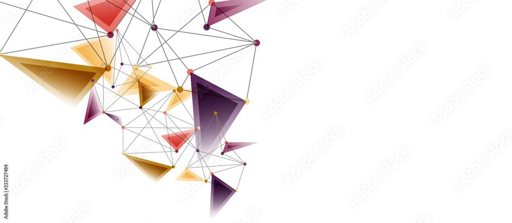 Line points connections, triangular technology design. Abstract geometric background Line points connections, triangular technology design. Abstract geometric background
