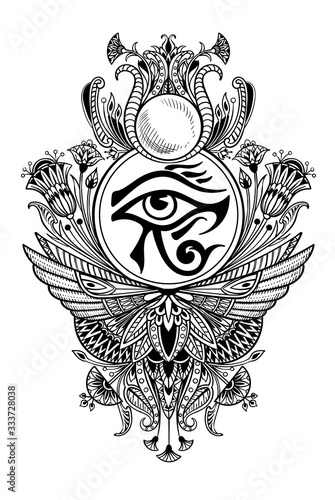 Ancient Egyptian symbol of the eye of Ra