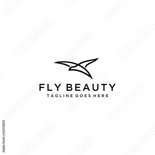 Creative luxury modern bird logo template vector icon