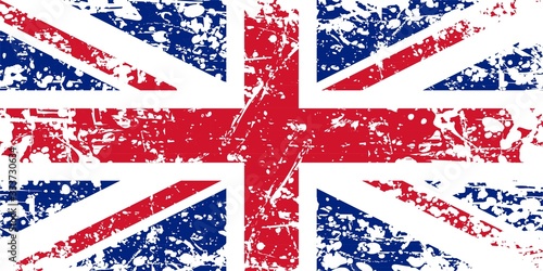 UK Flag Rustic Dirty Grunge Distressed Effect Vector Illustration