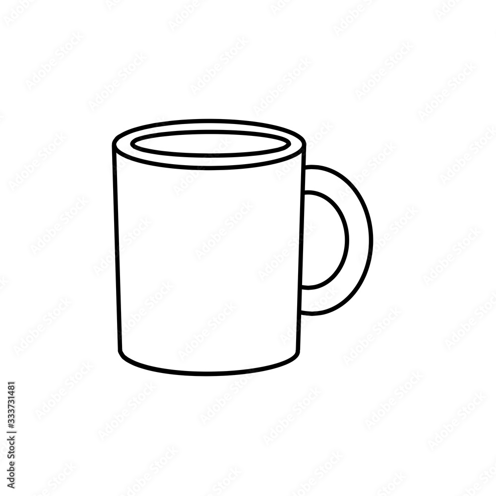 Mug, Cup icon. Raster illustration Mug, Cup icon. Raster illustration