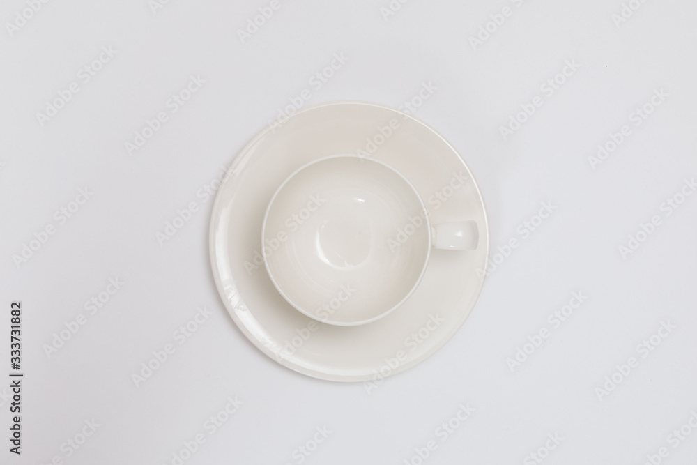 white cup for tea or coffee on a white background white cup for tea or coffee on a white background