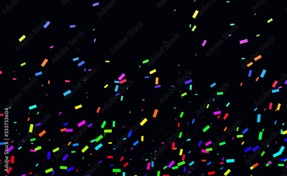 colourful confetti on black background. colourful confetti on black background.