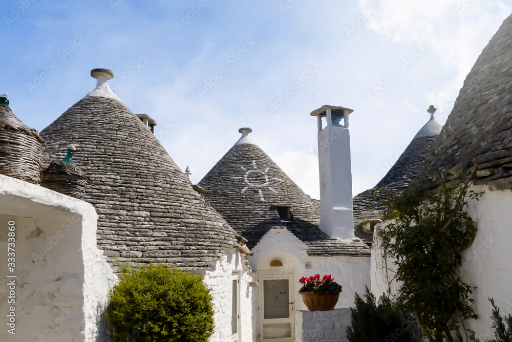 The village of Arbelobello in Puglia, Italy, and his typicall tulli houses