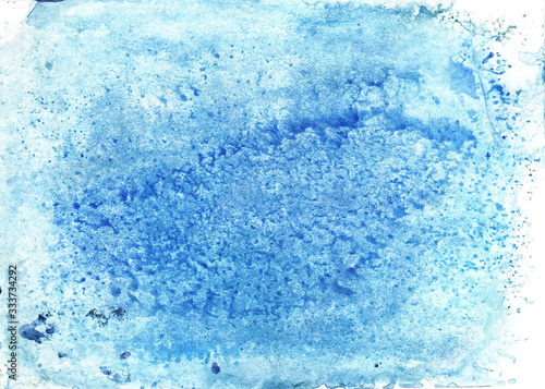 blue abstract watercolor spot on the background