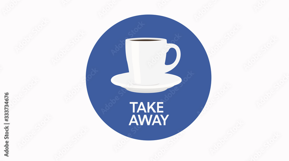 Vector Take Away Coffee Illustration Sign Icon Vector Take Away Coffee Illustration Sign Icon