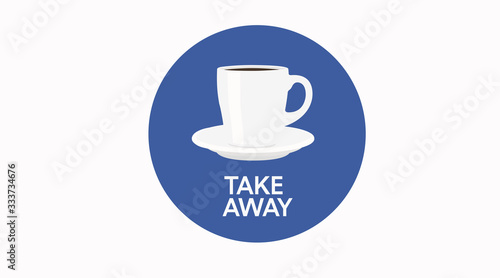 Vector Take Away Coffee Illustration Sign Icon
