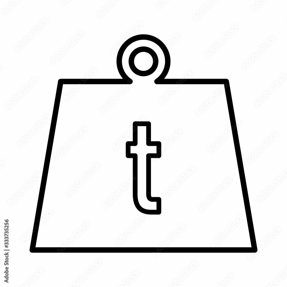 Obraz premium Weight ton icon
