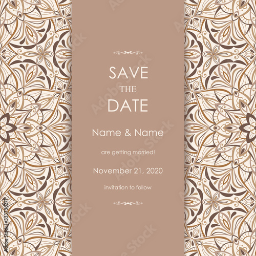Fotografie Wedding Invitation and save the date card Eastern style