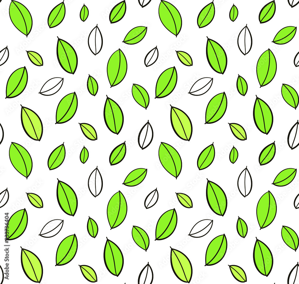 Vector seamless pattern with green leaves. Bright floral print. Pattern for wallpapers, covers, wrapping paper, web. Vector seamless pattern with green leaves. Bright floral print. Pattern for wallpapers, covers, wrapping paper, web.