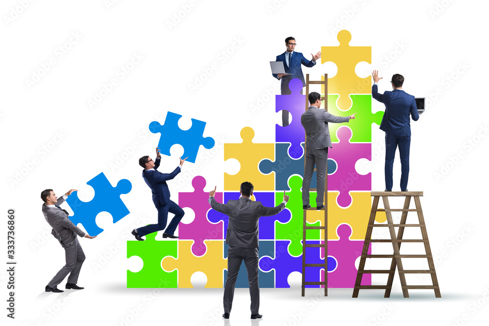 Businessman in growth concept - business metaphor Businessman in growth concept - business metaphor
