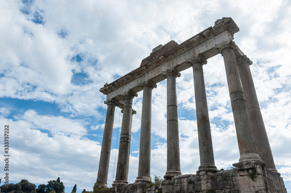 The Temple of Saturn in Forum Romanum