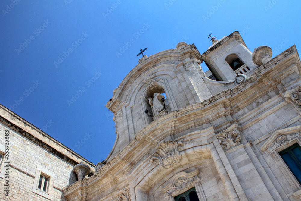 Facade of the church of Santa Teresa in Trani, Puglia, Italy