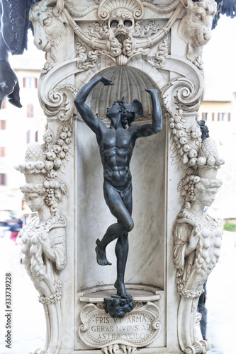 Dettaglio colonna di Perseo Loggia dei Lanzi Firenze photo