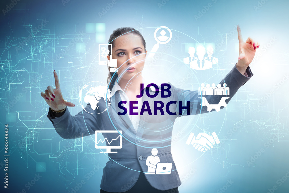 Online recruitment and job search concept Online recruitment and job search concept
