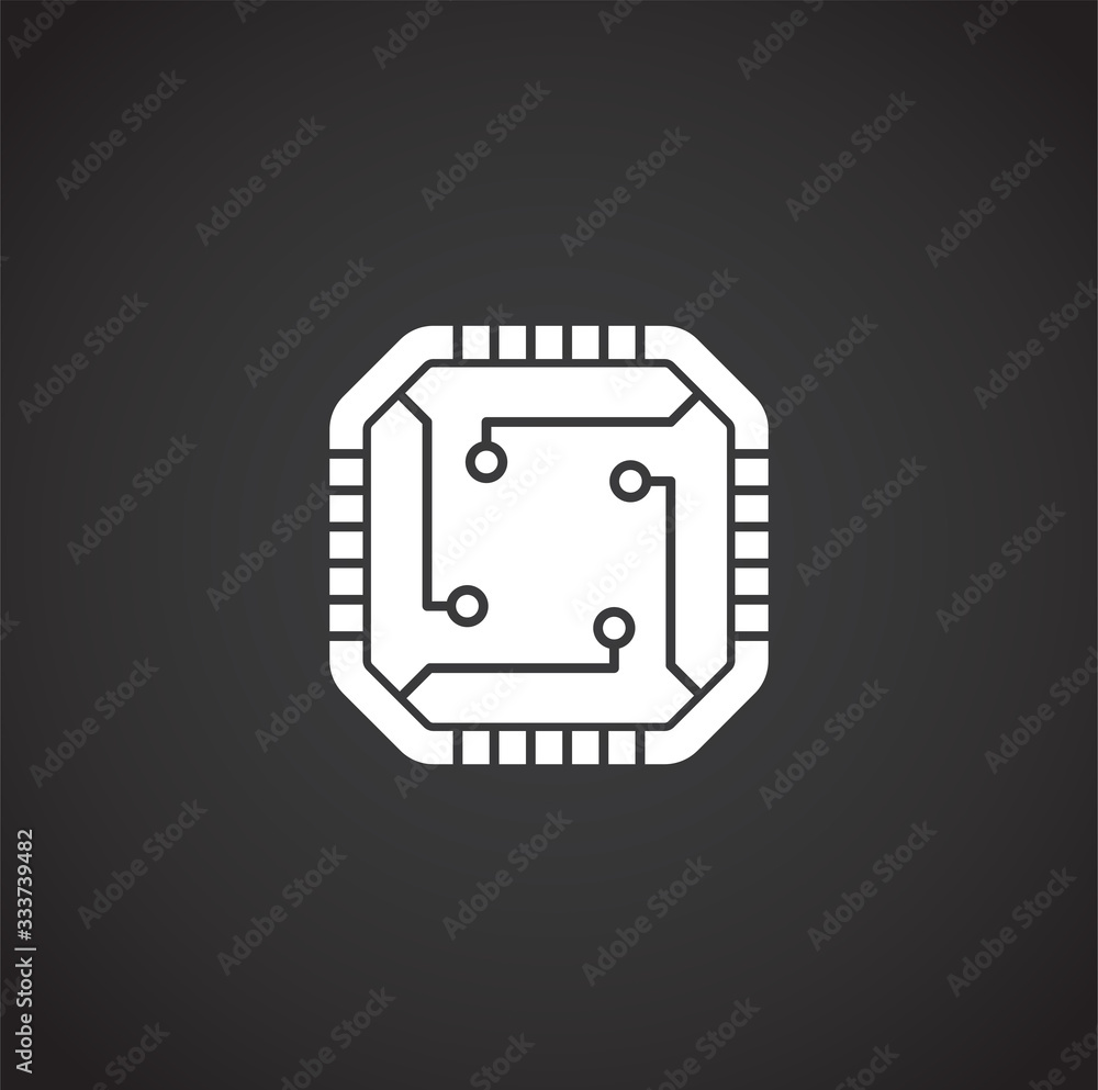 Curcuit related icon on background for graphic and web design. Creative illustration concept symbol for web or mobile app