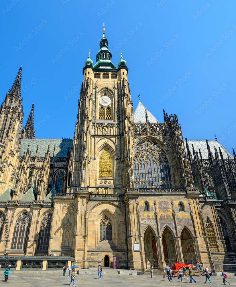 south front of the Metropolitan Cathedral of Saints Vitus in Prague