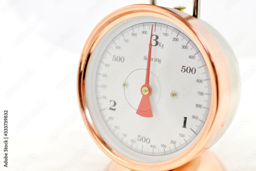 Gold Kitchen Scales with a white Background in KG (Kilo Grams) Gold Kitchen Scales with a white Background in KG (Kilo Grams)