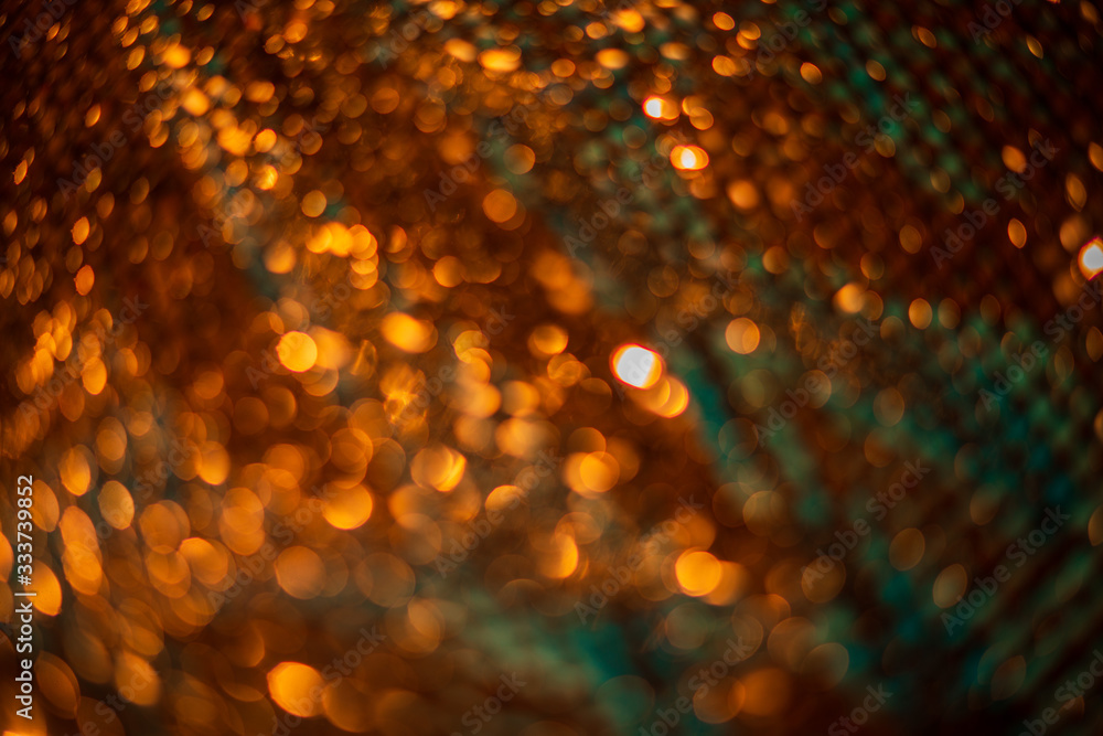 Naklejka premium Large and big light and dark rusty glitter texture christmas, celebration abstract bokeh background with copy space and text place