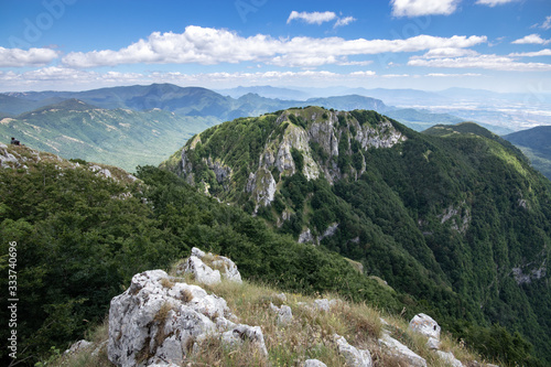 view of the top of mount Accellica. Monti Picentini park, Campania, Italy © Giuma