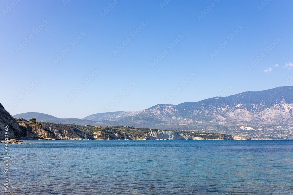 Coastline view of Kefalonia, Greece