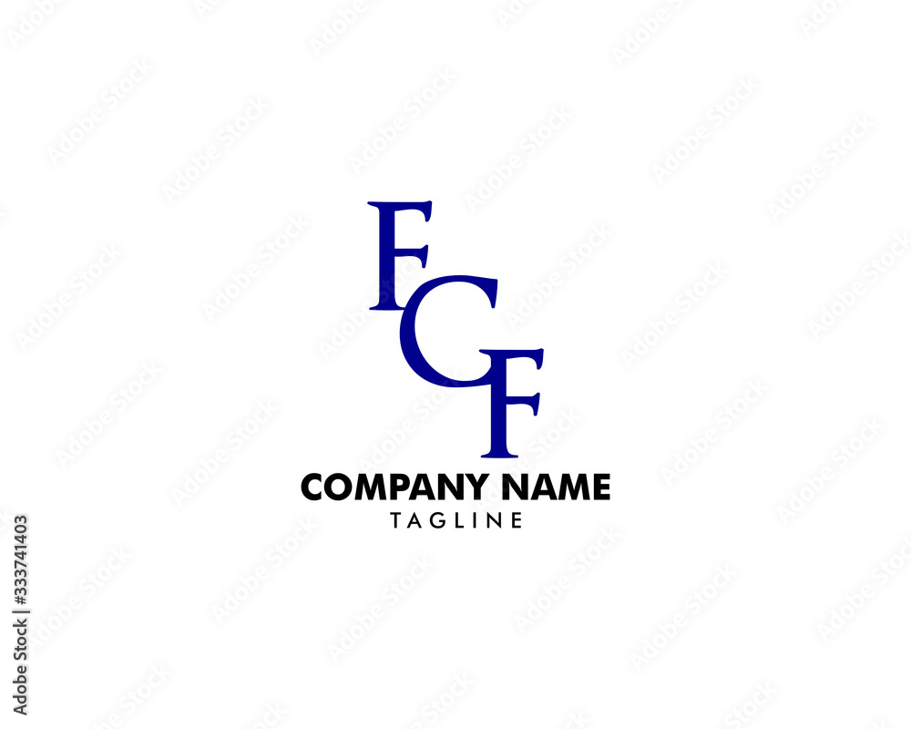 Initial Letter FCF Logo Template Design Initial Letter FCF Logo Template Design