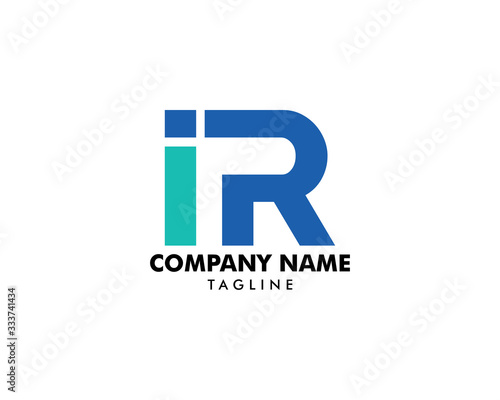 Initial Letter IR Logo Template Design